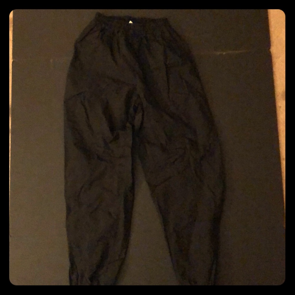 High waisted black Reebok nylon joggers